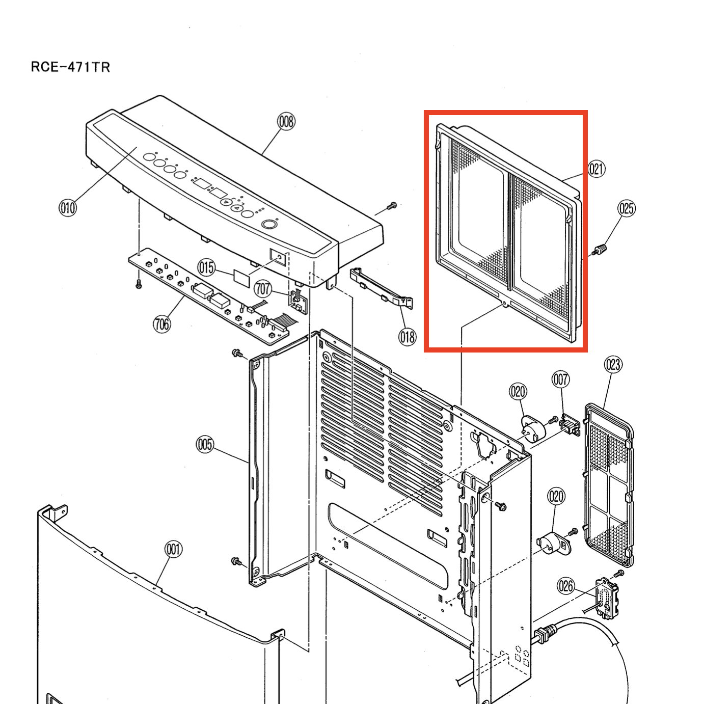 Filter Rinnai RCE-471TR P/N 90192769