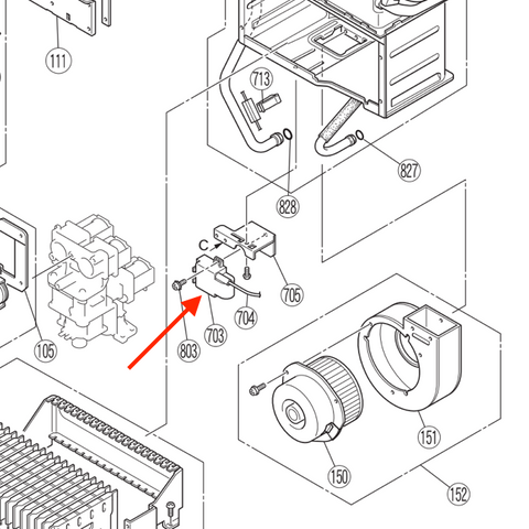 Rinnai 92095026: Ignitor Assy. REU-VRM2626WD (INFINITY 26 TOUCH)