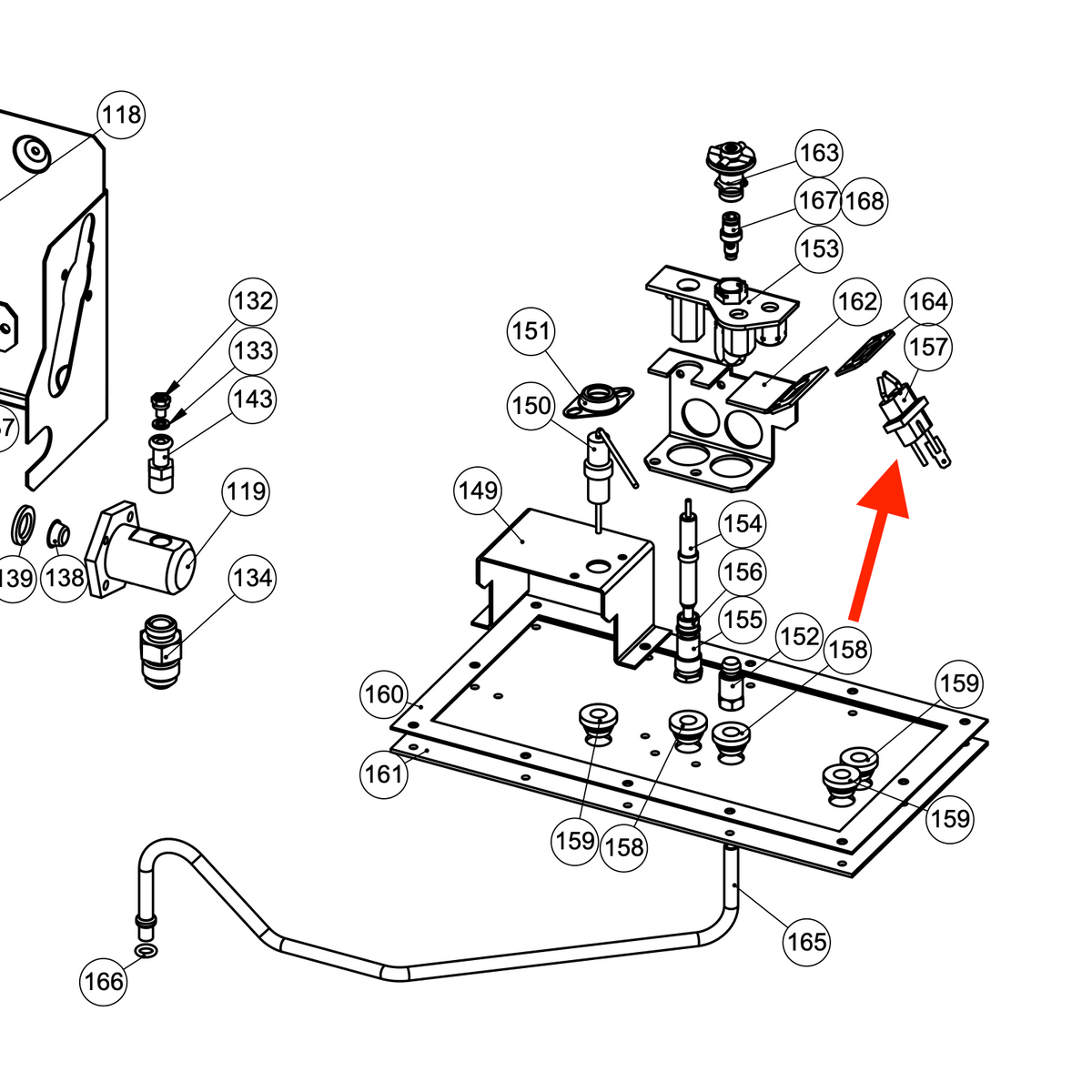 Rinnai Electrode Dble Rhfe750Etr P/N 90198857 Spare Part