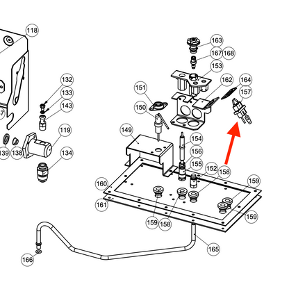 Rinnai Electrode Dble Rhfe750Etr P/N 90198857 Spare Part
