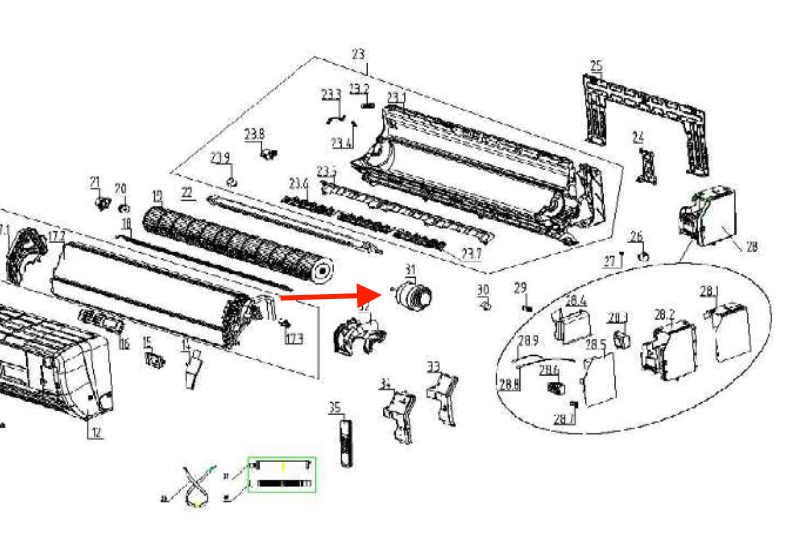 Rinnai Part # 84002075 Indoor Fan Motor Hinrq50/70B Spare