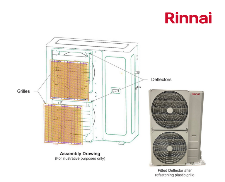 Rinnai Ducted Inverter Louvered Deflector (1) DONSV2 – Ample Air Warehouse