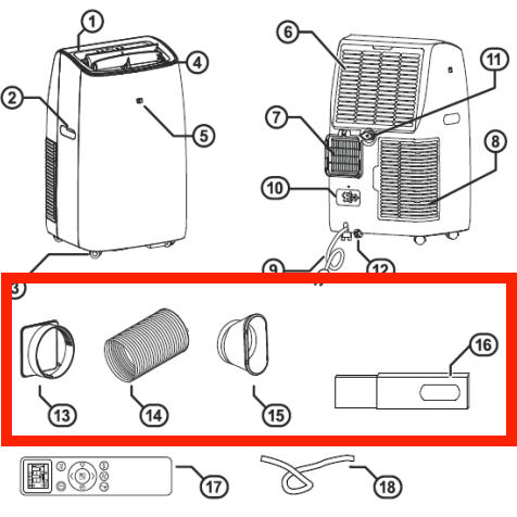 Rinnai RPC41NC Duct & Window Adaptor Kit