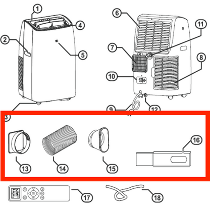 Rinnai RPC41NC Duct & Window Adaptor Kit