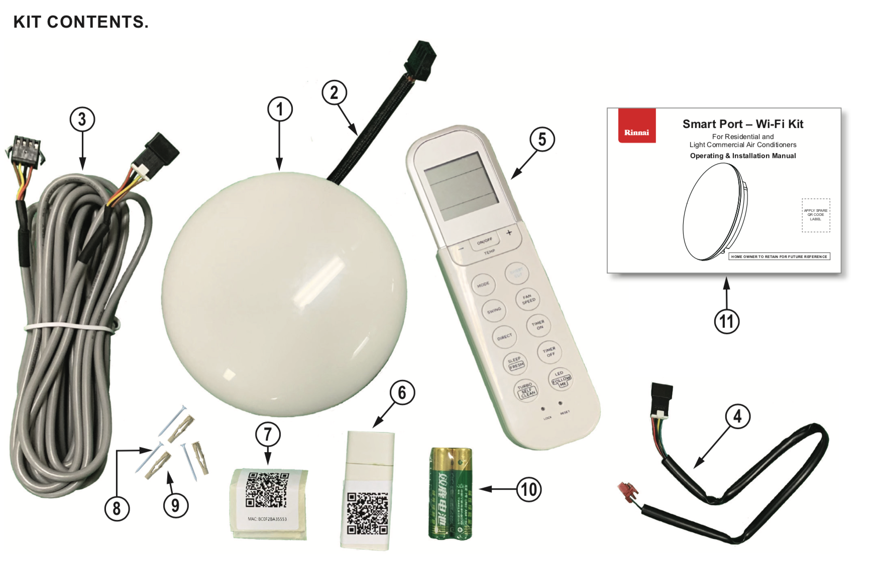 Rinnai Smartport Wifi Kit (Suit Refrigerated Air Conditioning Systems Including Drci) Spare Part