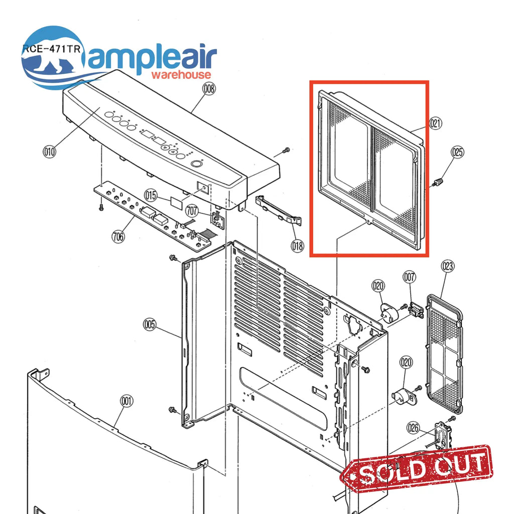 Filter Rinnai RCE-471TR P/N 90192769