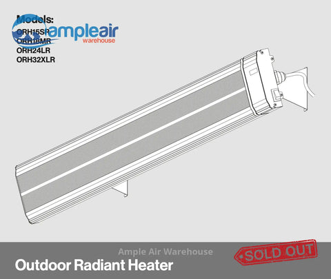 Rinnai Outdoor Radiant Heater With Remote Control - Extra Large 3200W