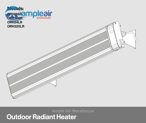 Rinnai Outdoor Radiant Heater With Remote Control - Medium 1800W