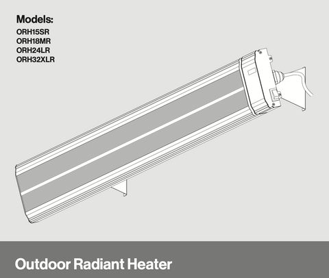Rinnai Outdoor Radiant Heater With Remote Control - Large 2400W