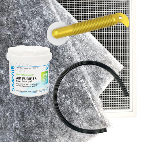 Ducted Air Conditioner Filter Kit inc. Sanitiser, Spline Roller & Rubber